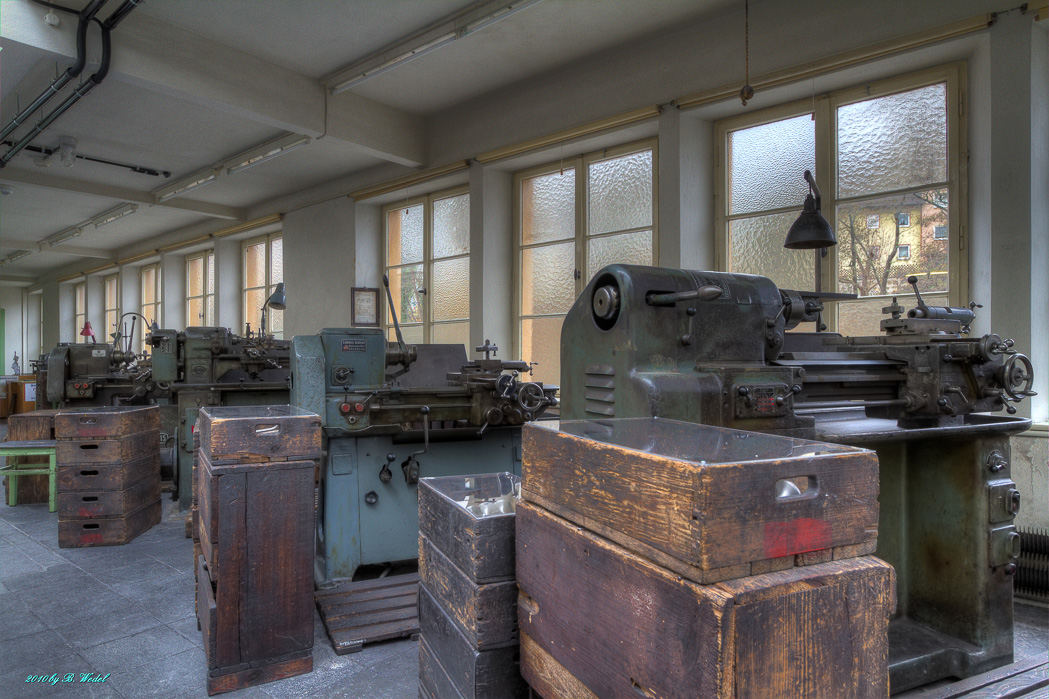 Drehbänke einer Ventilfabrik